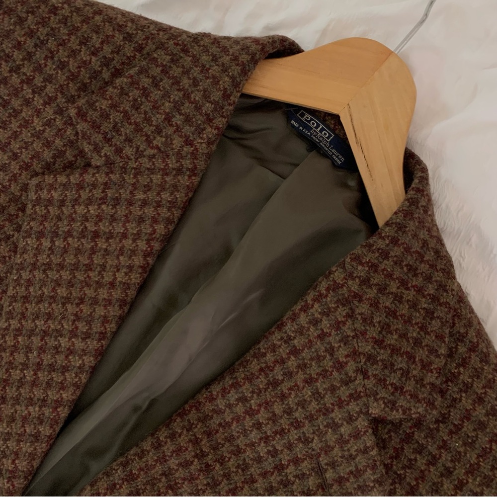 Vintage Polo Ralph Lauren Brown Tweed Blazer